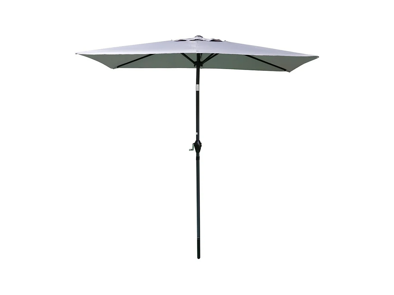 Parasol inclinable gris clair 135x210x230 cm – Toile 160 g/m² déperlante et protection UV