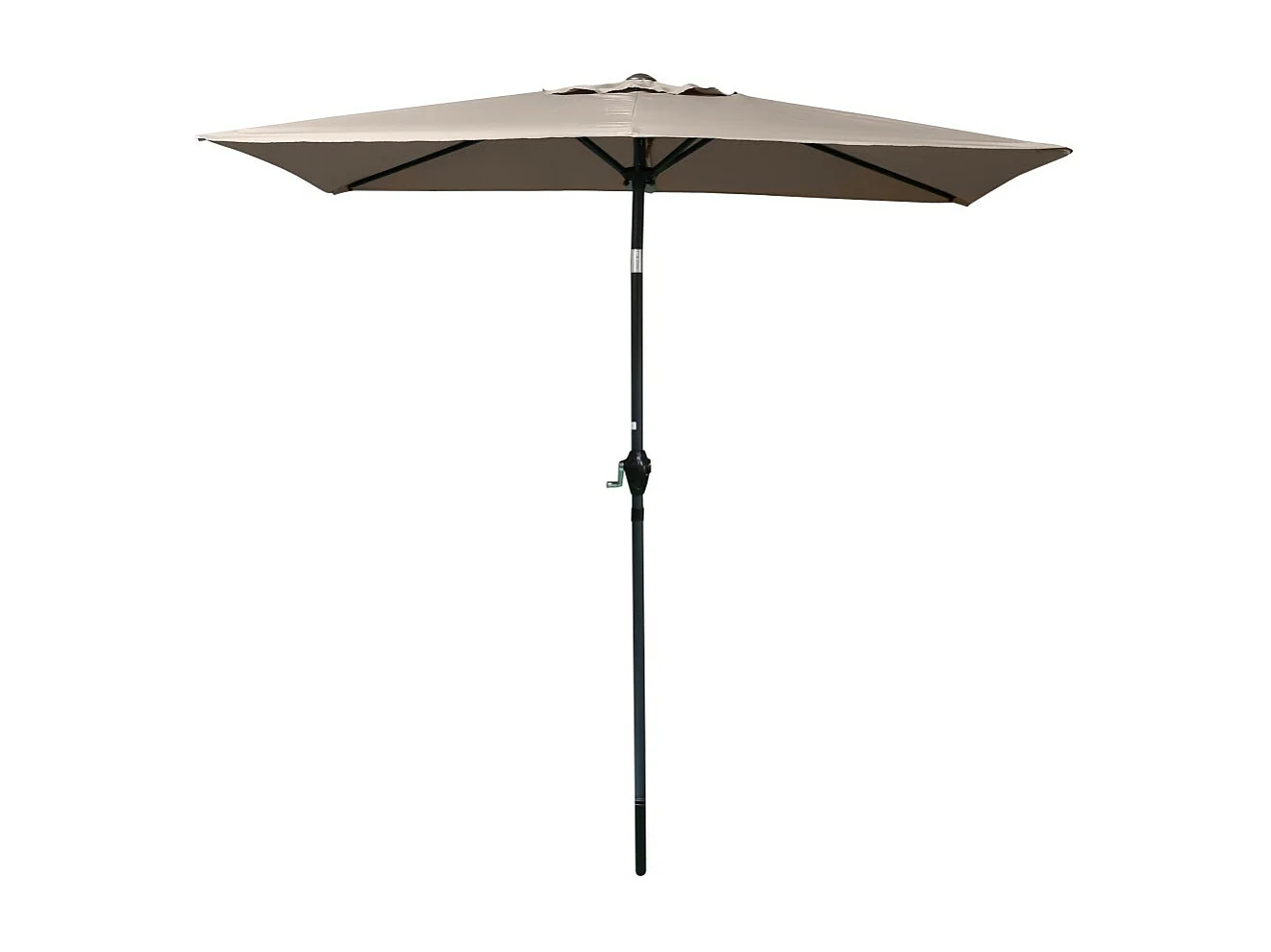 Parasol inclinable taupe 135x210x230 cm – Toile 160 g/m² déperlante et protection UV
