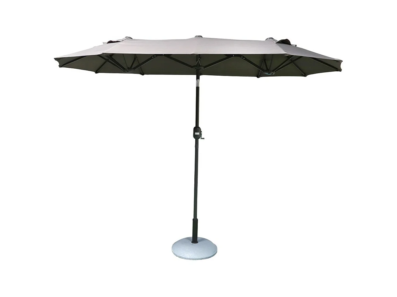 Gran parasol doble gris antracita – Dimensiones 150x300 cm