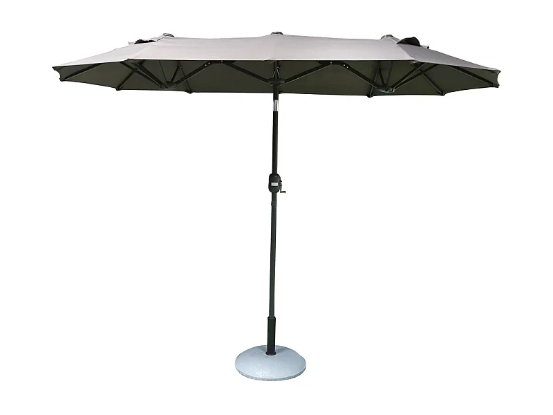 Grand parasol double gris anthracite – Dimensions 150x300 cm
