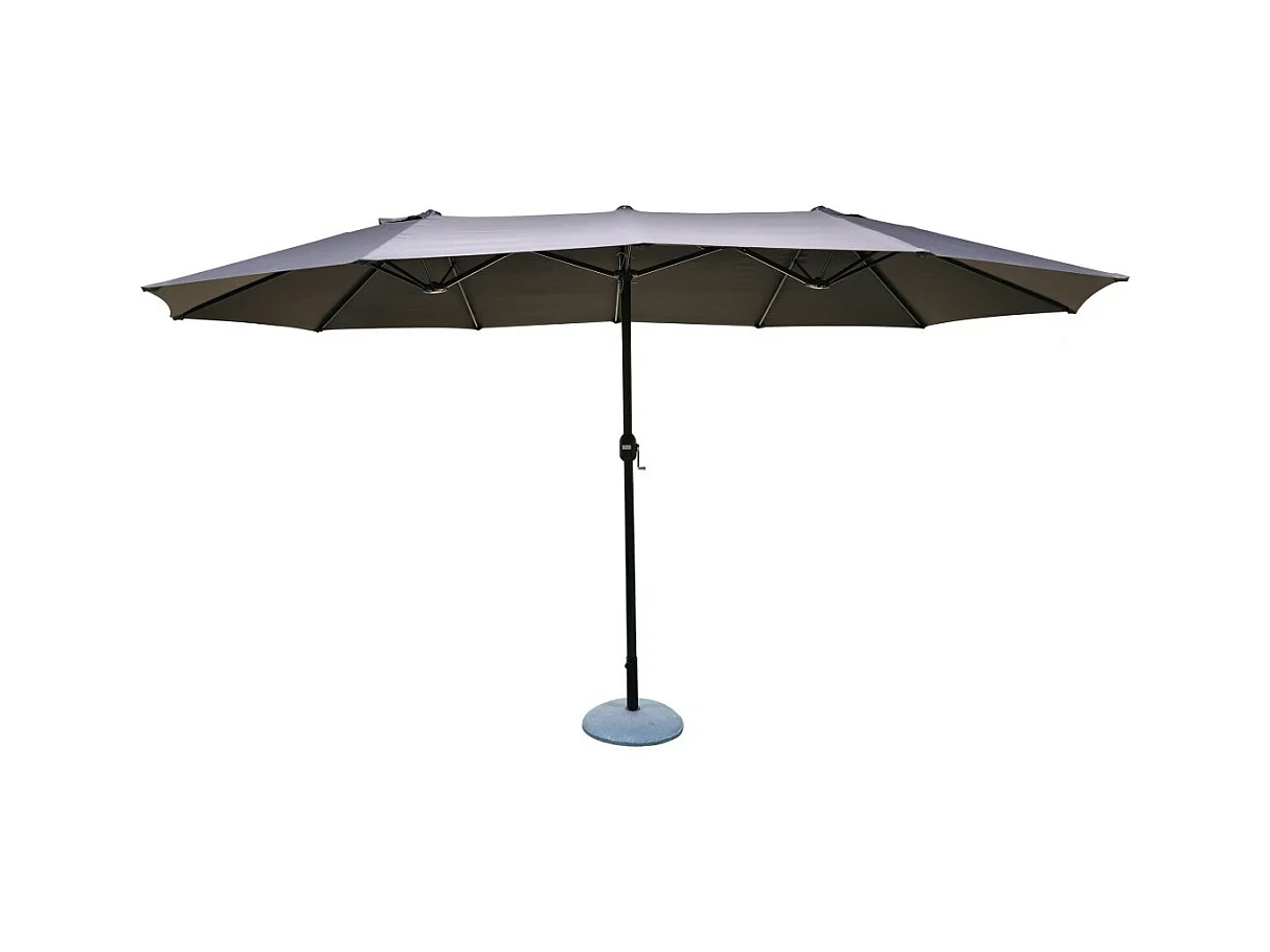 Grand parasol double gris anthracite – Dimensions 264x446 cm