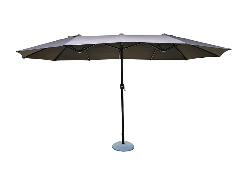 Grand parasol double gris anthracite – Dimensions 264x446 cm