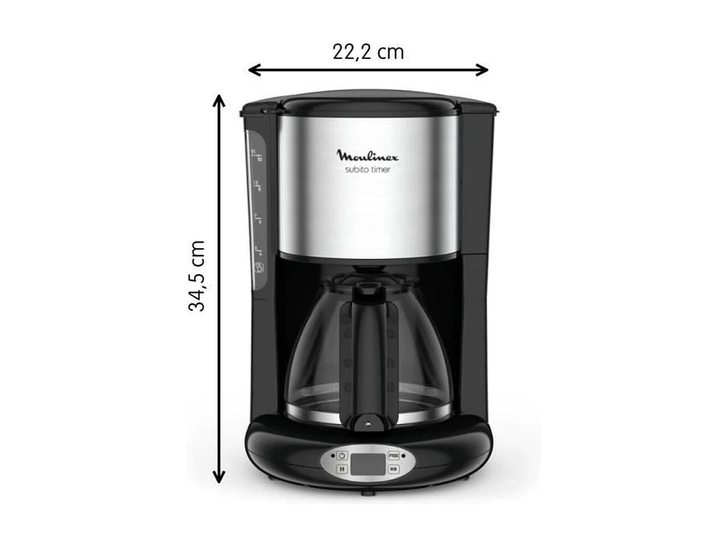 MOULINEX Caffettiera a filtro, capacità 1,25 L, da 10 a 15 tazze