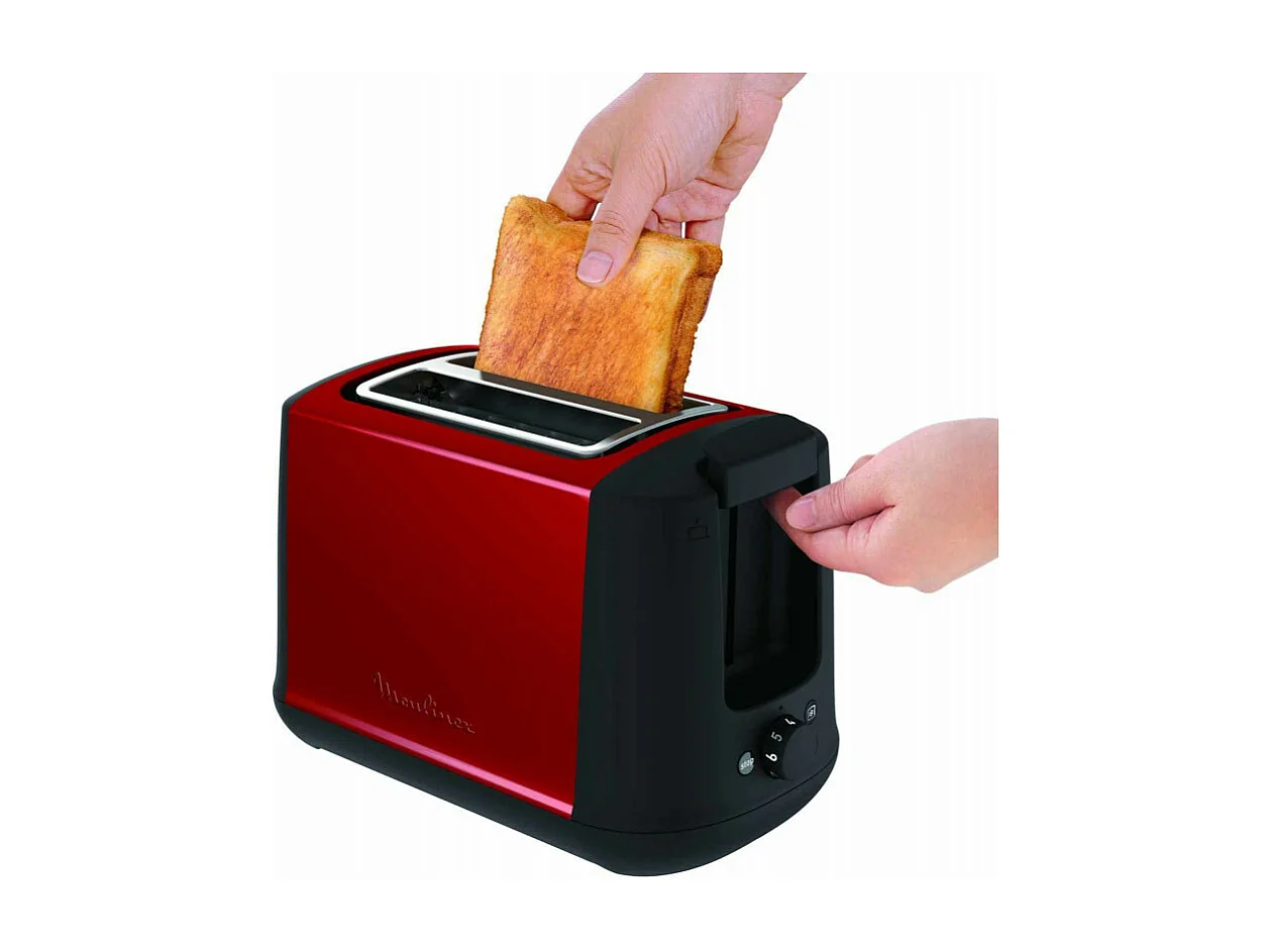 Grille pain Subito 2 fentes rouge