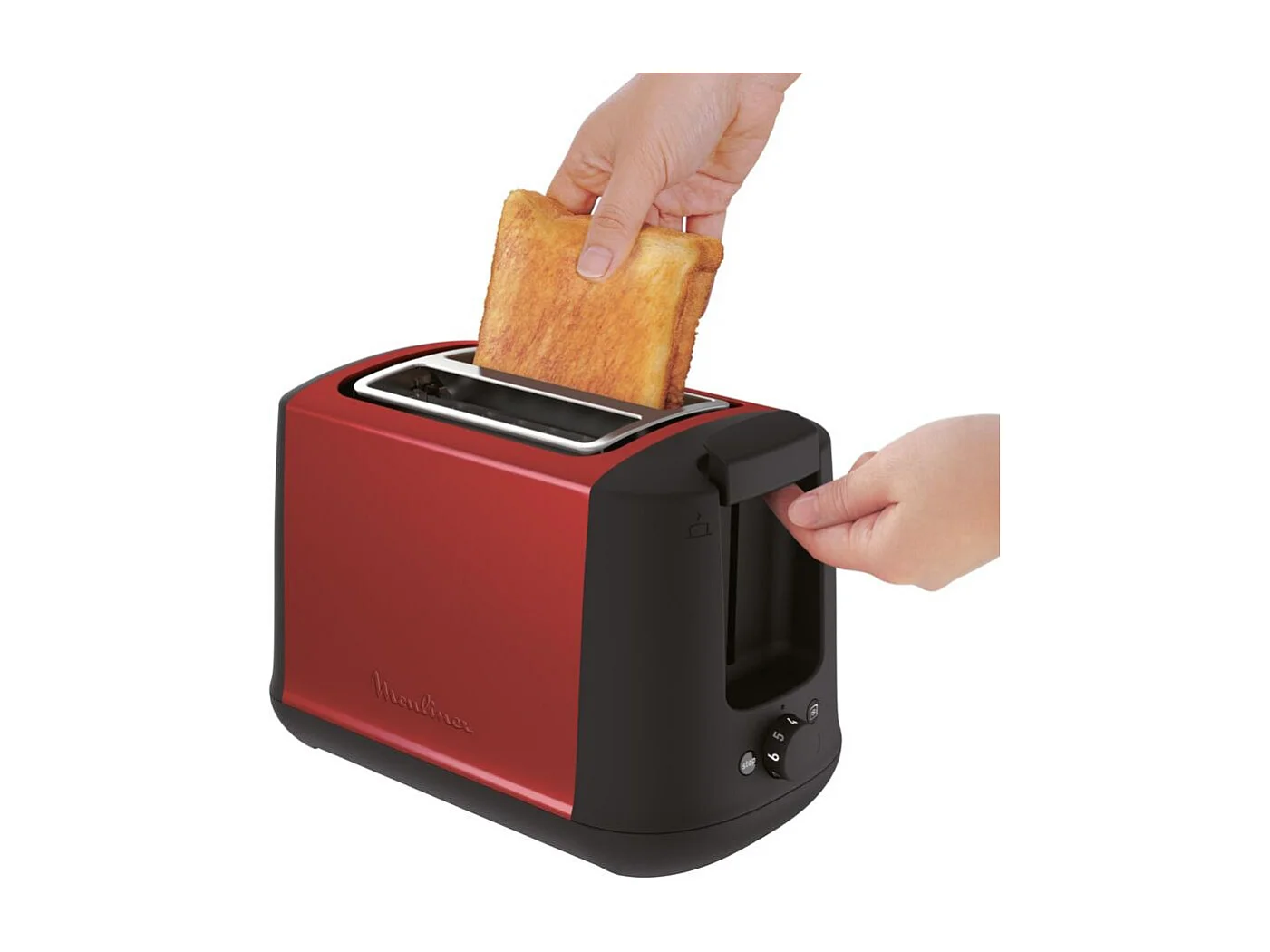 Grille pain Subito 2 fentes rouge