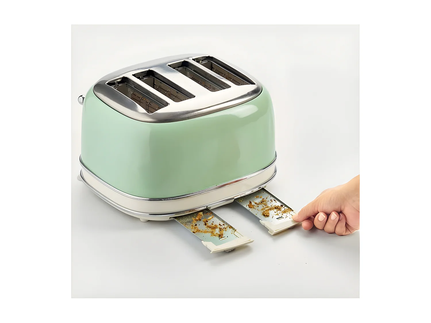 Grille pain 4 fentes vintage vert