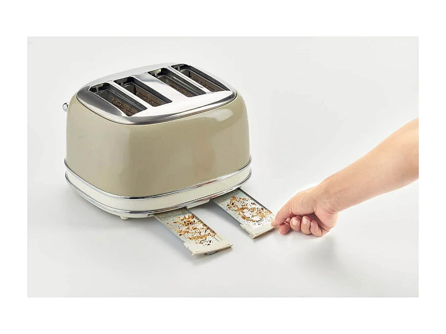 Grille pain 4 fentes vintage beige