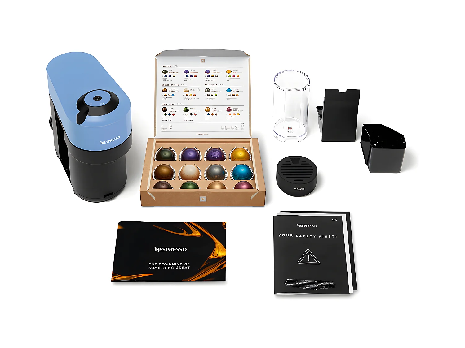 Cafetière à dosette Vertuo POP bleue