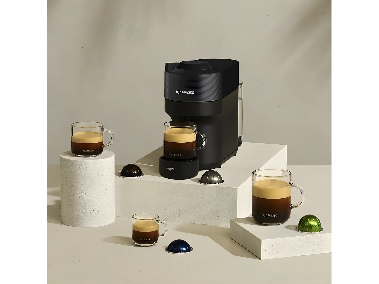 Cafetière à dosette Vertuo POP noire