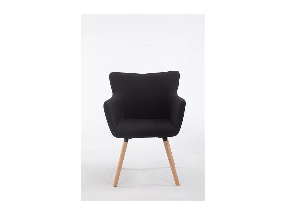 chaise salle à manger - Tissu & Bois - Noir - Antwerpen