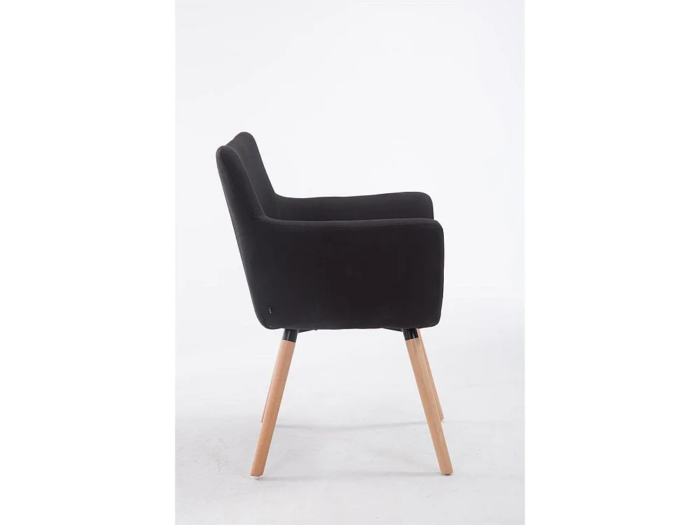 chaise salle à manger - Tissu & Bois - Noir - Antwerpen