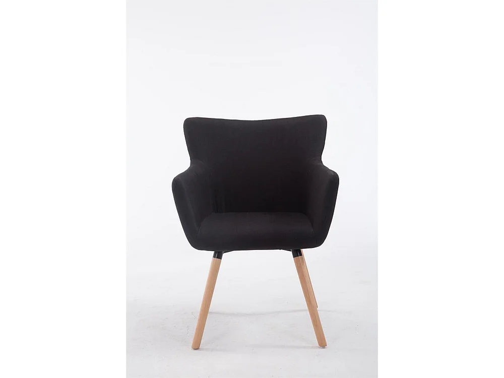 chaise salle à manger - Tissu & Bois - Noir - Antwerpen