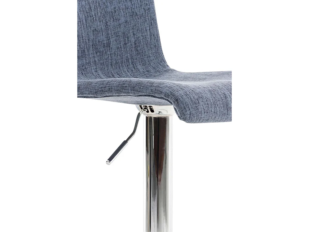 Barhocker - Stoff & Metall in Chromoptik - blau - Hover