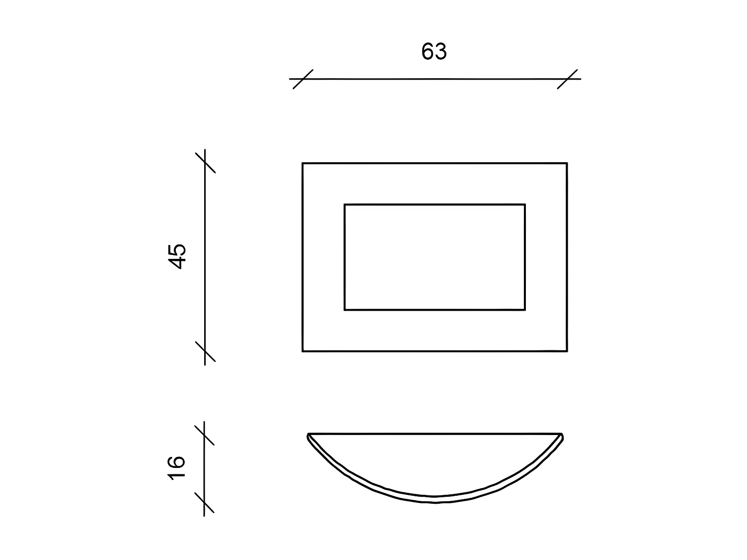 Schwarzer Bioethanol-Wanddesign-Biokamin 63 x 15,5 x H 45 cm