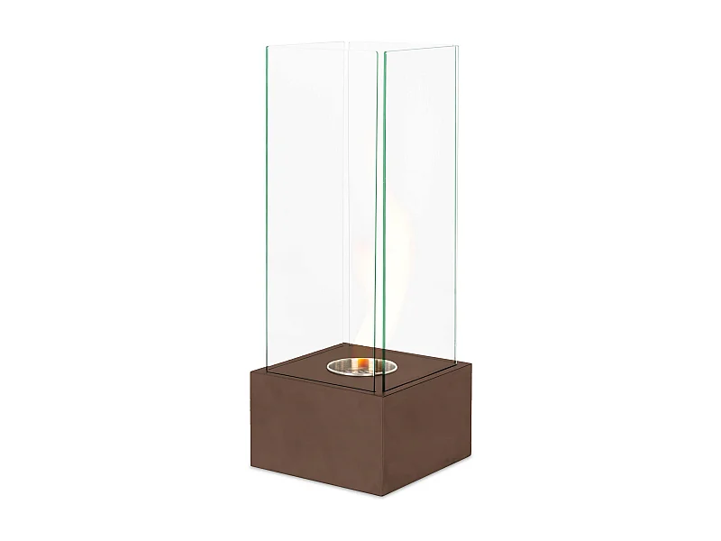 Niveaux Cheminées au bioéthanol en acier chromé