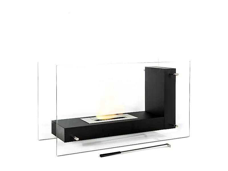 Designboden Biokamin Bioethanol schwarz 80 x 31 x H 60 cm