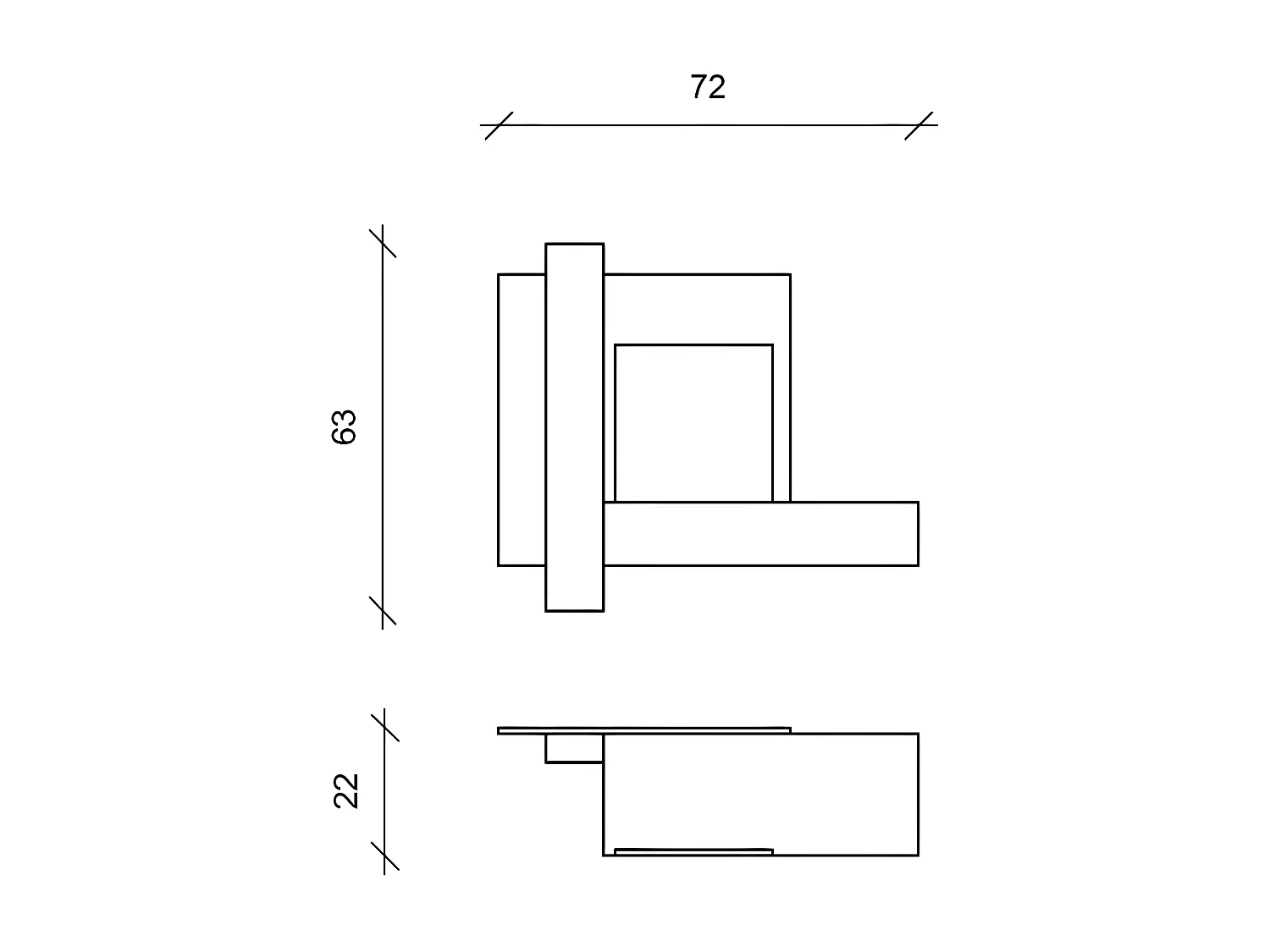 Chassis - Wandbiokamin aus schwarzem Metall