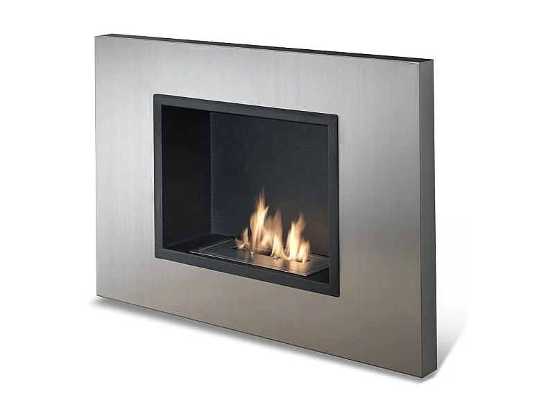 Winter j. - Wandmontierter Biokamin aus verchromtem Stahl