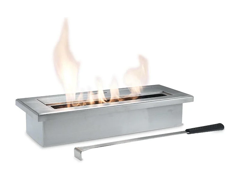 Base Bougie de table au bioéthanol en acier chromé