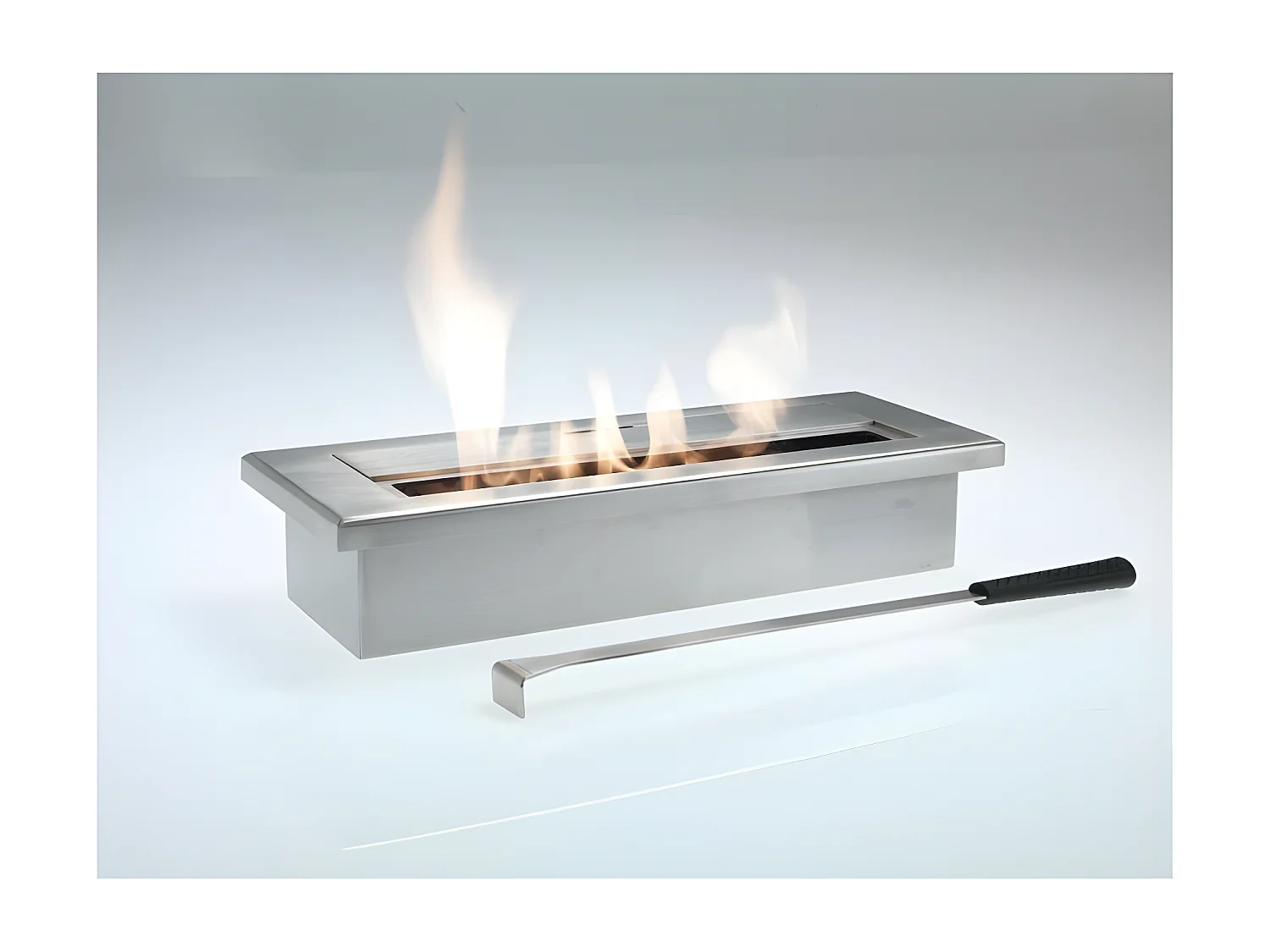 Base - Vela de mesa de bioetanol em aço cromado