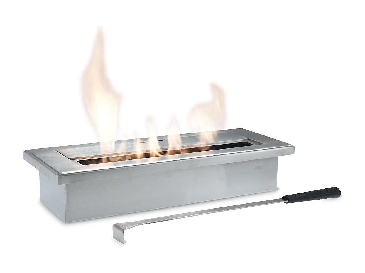 Base Bougie de table au bioéthanol en acier chromé