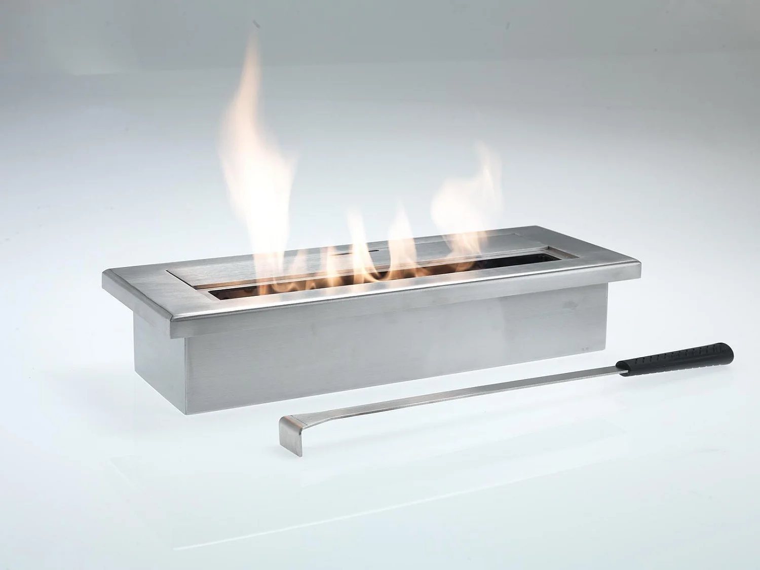 Basis - Bioethanol-Tischkerze aus verchromtem Stahl