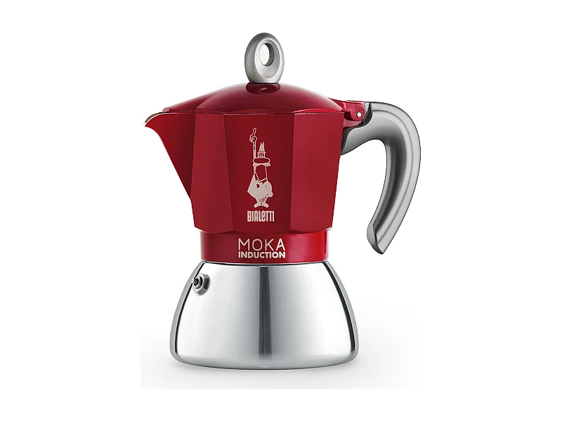 Cafetière italienne Moka induction 6 tasses rouge