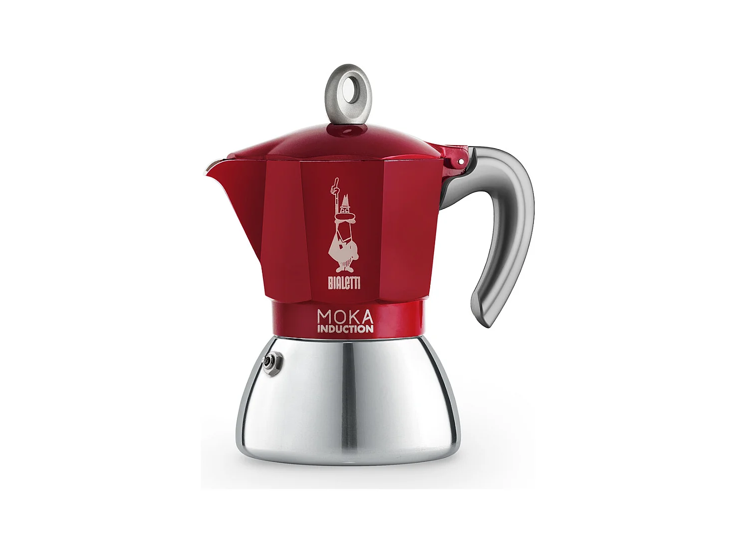 Cafetière italienne Moka induction 6 tasses rouge