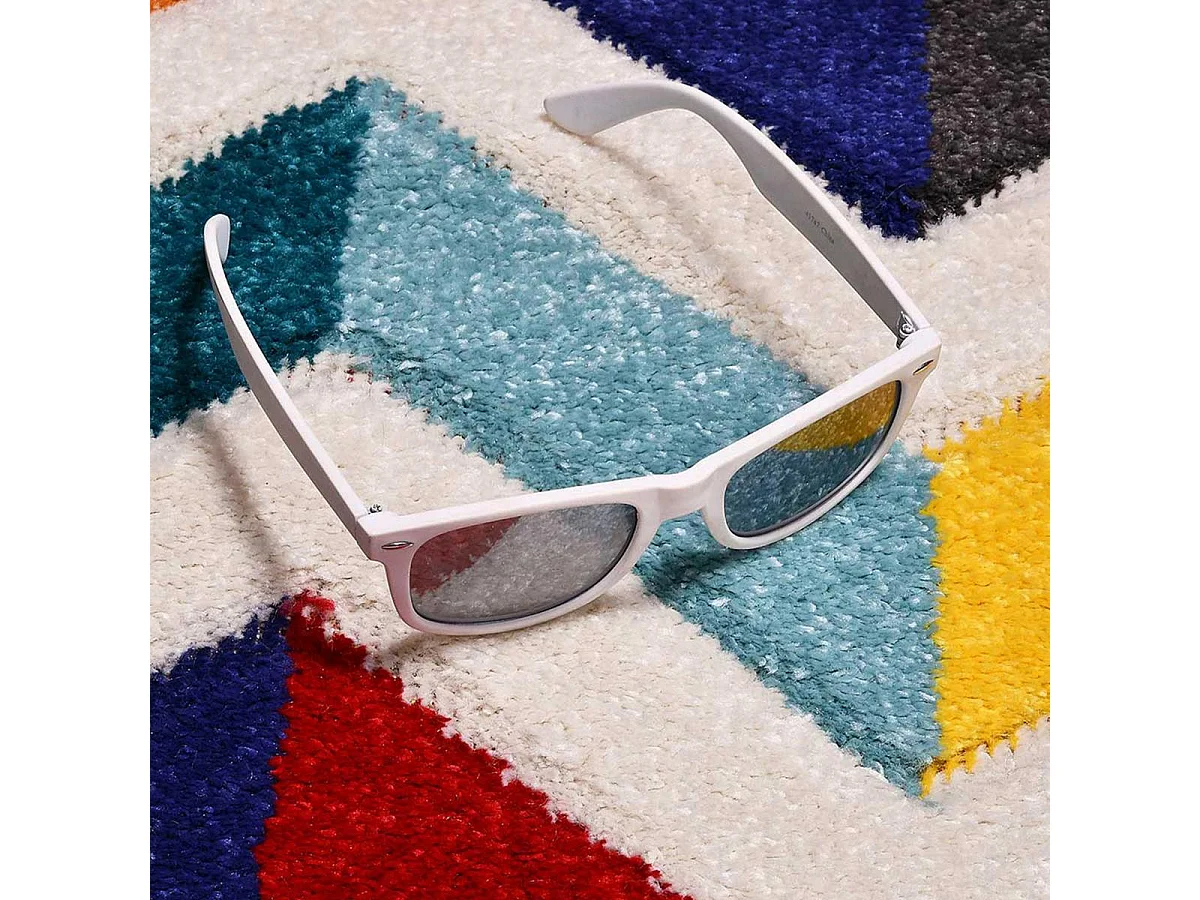 tapis chambre 80x150 tissé multicolore rectangle motif géométrique LYN6 CHEVRON