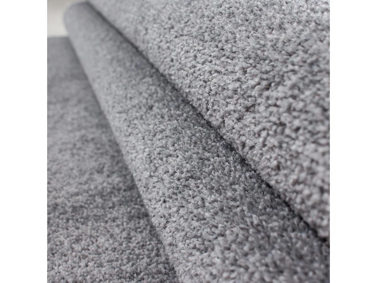 tapis cuisine 80x150 tissé gris clair rectangle motif uni SOULA