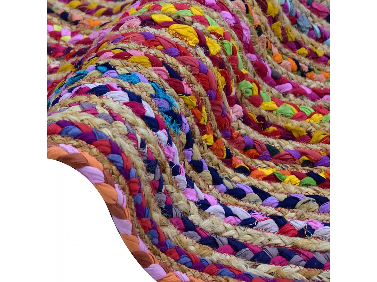 Tapis rond 200x200 rond ALANA Multicolore , tapis artisanal