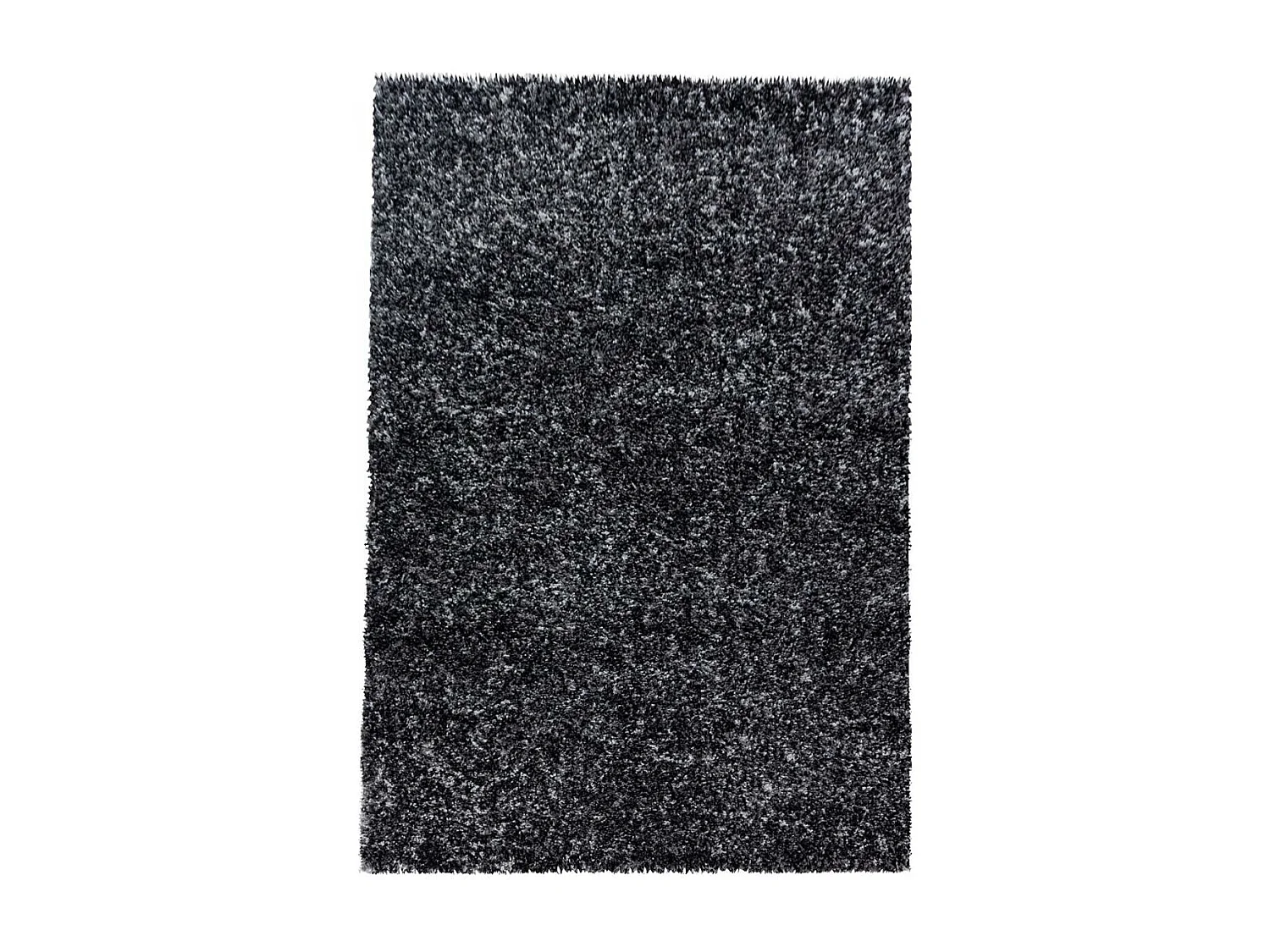 Tapis poils longs shaggy 60x110 rectangle tissé anthracite motif faux uni UNI D