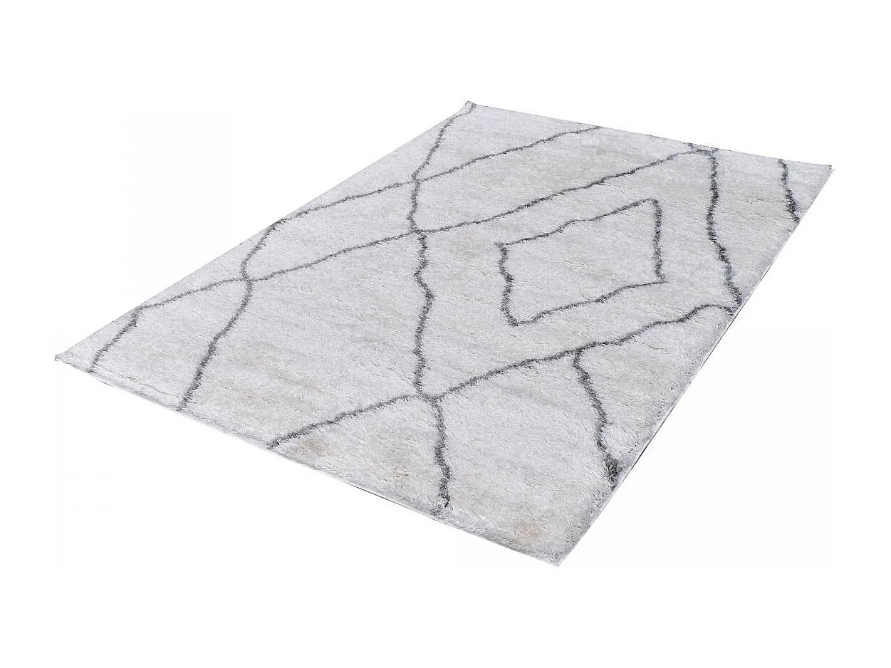 Tappeto Shaggy a pelo lungo 60x110 rettangolo tessuto color crema modello berbero SOFT 6