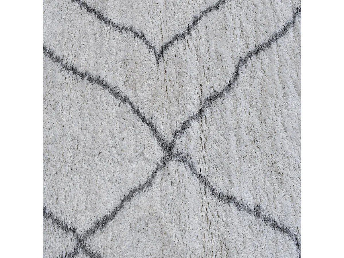 Tappeto Shaggy a pelo lungo 60x110 rettangolo tessuto color crema modello berbero SOFT 6