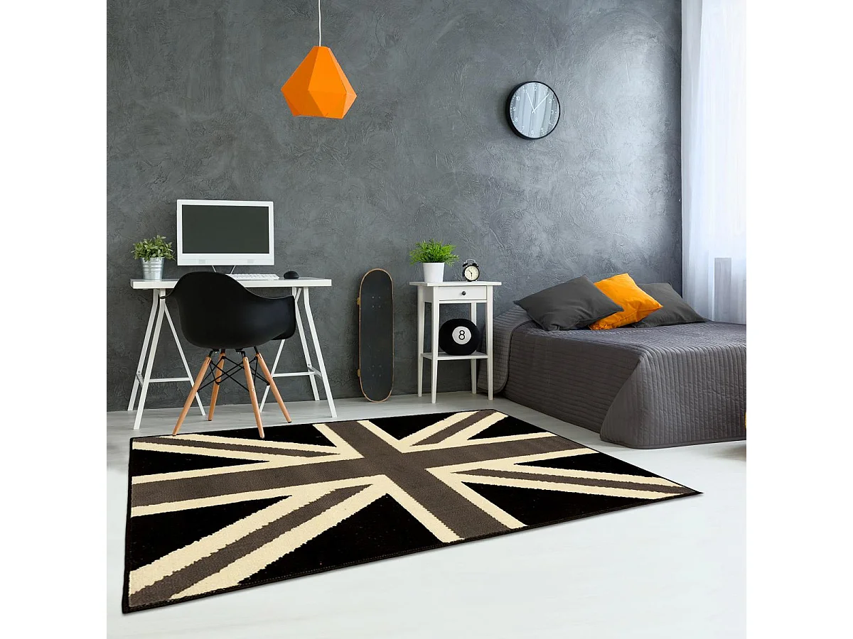 Tappeto per bambini 200x290 rettangolo intrecciato grigio AF1 UNIONJACK