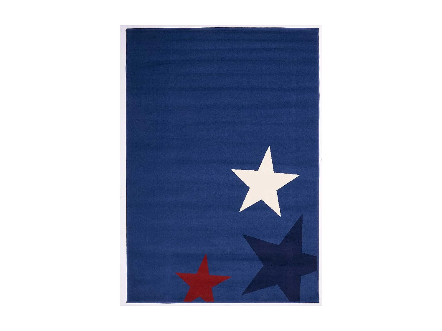 Tapis enfant 120x170 rectangle tissé bleu LYN1 STAR