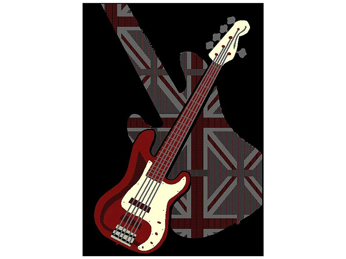 Tapis enfant 200x290 rectangle tissé noir LYN49 GUITARD