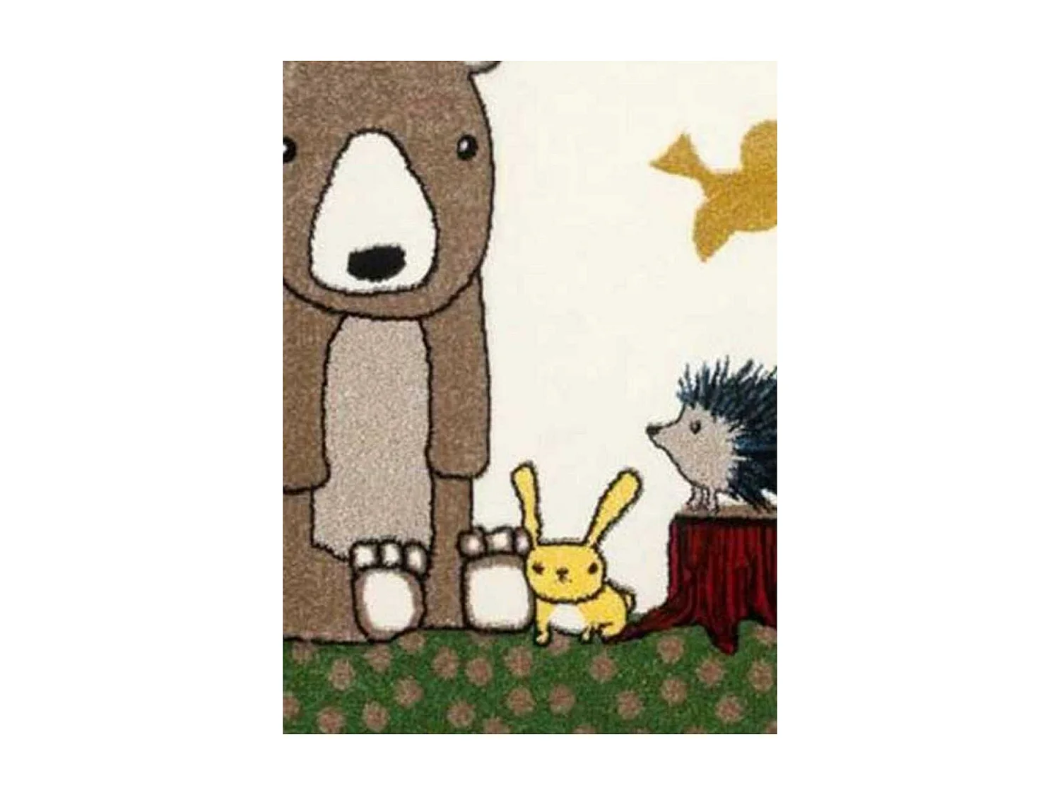 Tapis enfant 160x230 rectangle tissé beige LYN8 PHOTO DE FORET