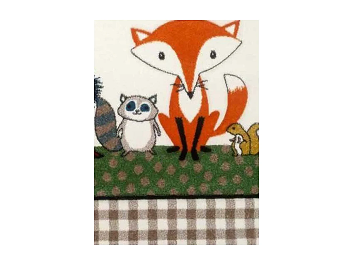 Tapis enfant 160x230 rectangle tissé beige LYN8 PHOTO DE FORET