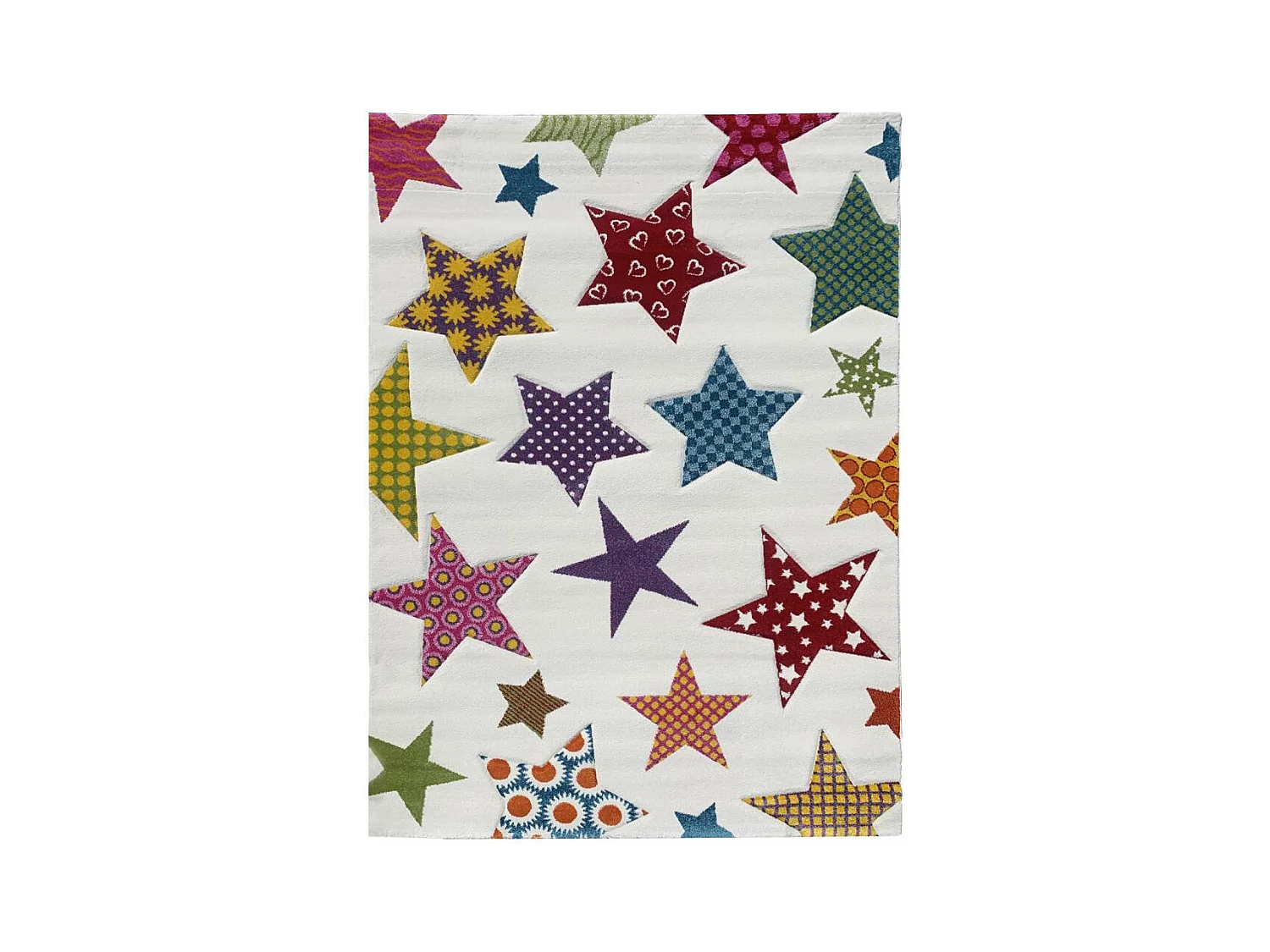 Tapis enfant 160x230 rectangle tissé crème IGALAR