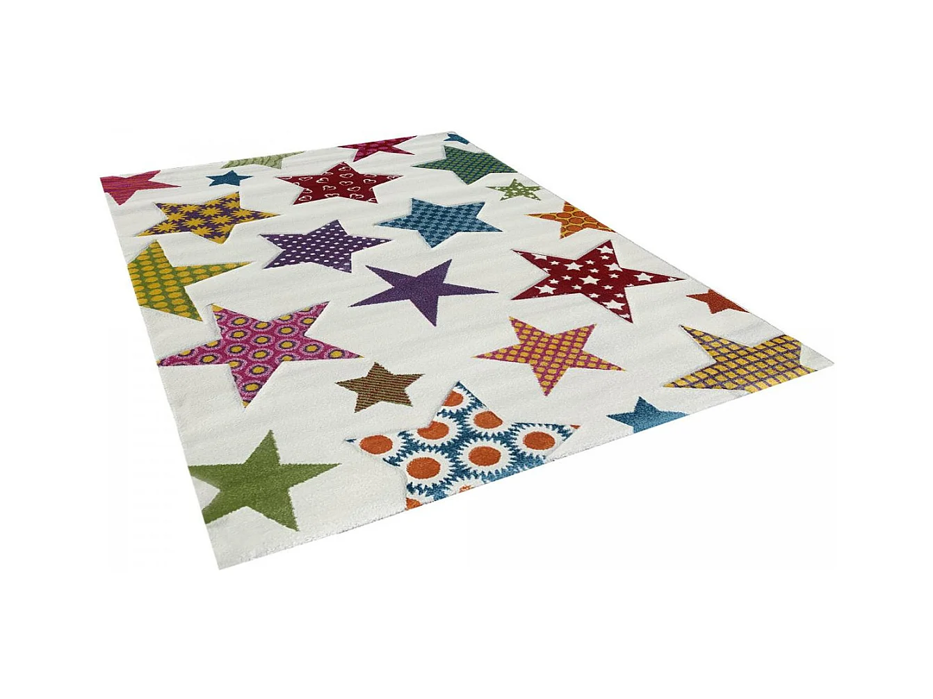 Tapis enfant 160x230 rectangle tissé crème IGALAR