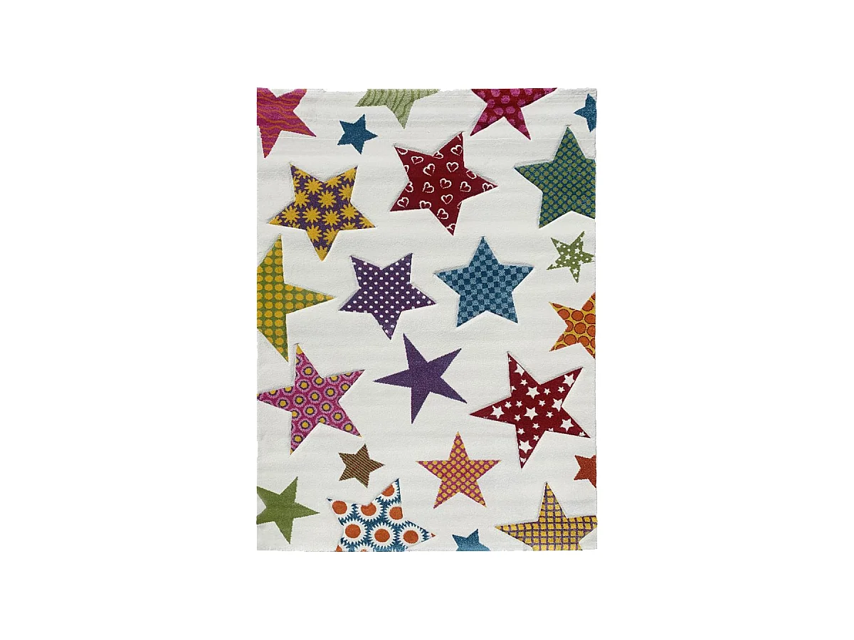 Tapis enfant 160x230 rectangle tissé crème IGALAR