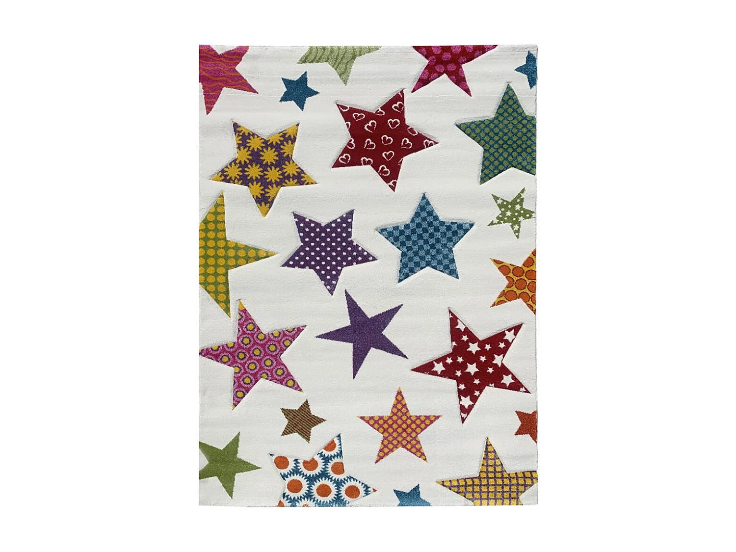 Tapis enfant 160x230 rectangle tissé crème IGALAR