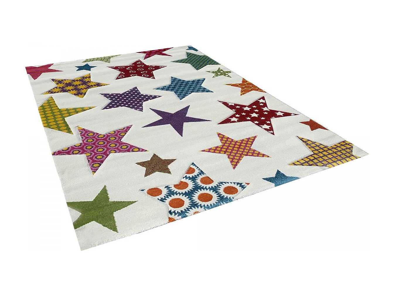 Tapis enfant 160x230 rectangle tissé crème IGALAR
