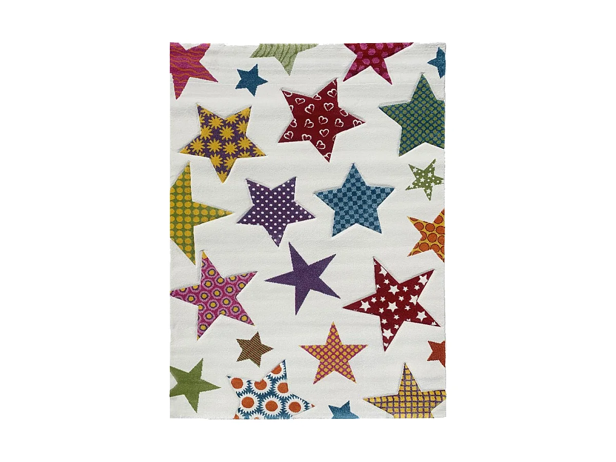 Tapis enfant 160x230 rectangle tissé crème IGALAR