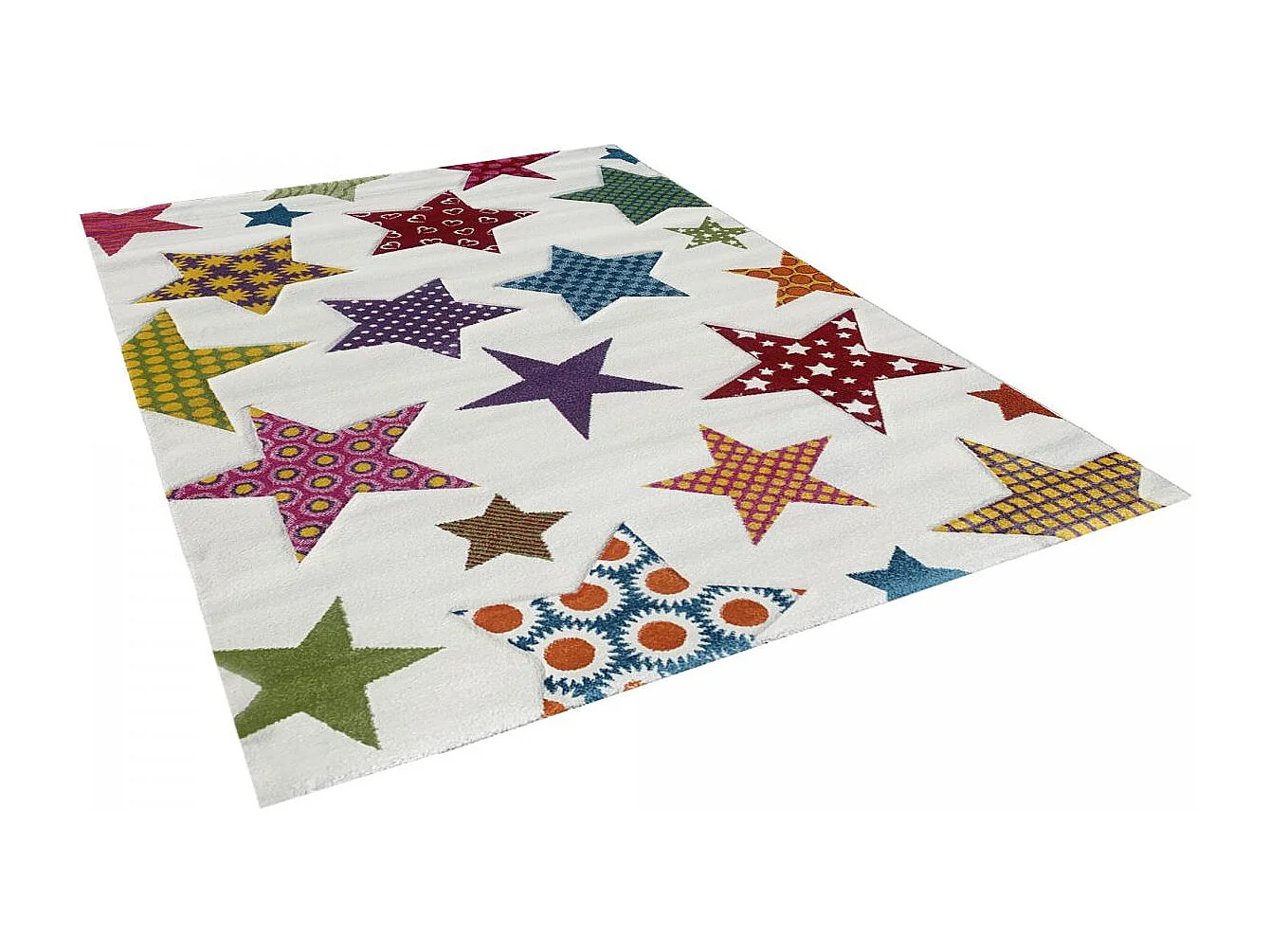 Tapis enfant 160x230 rectangle tissé crème IGALAR