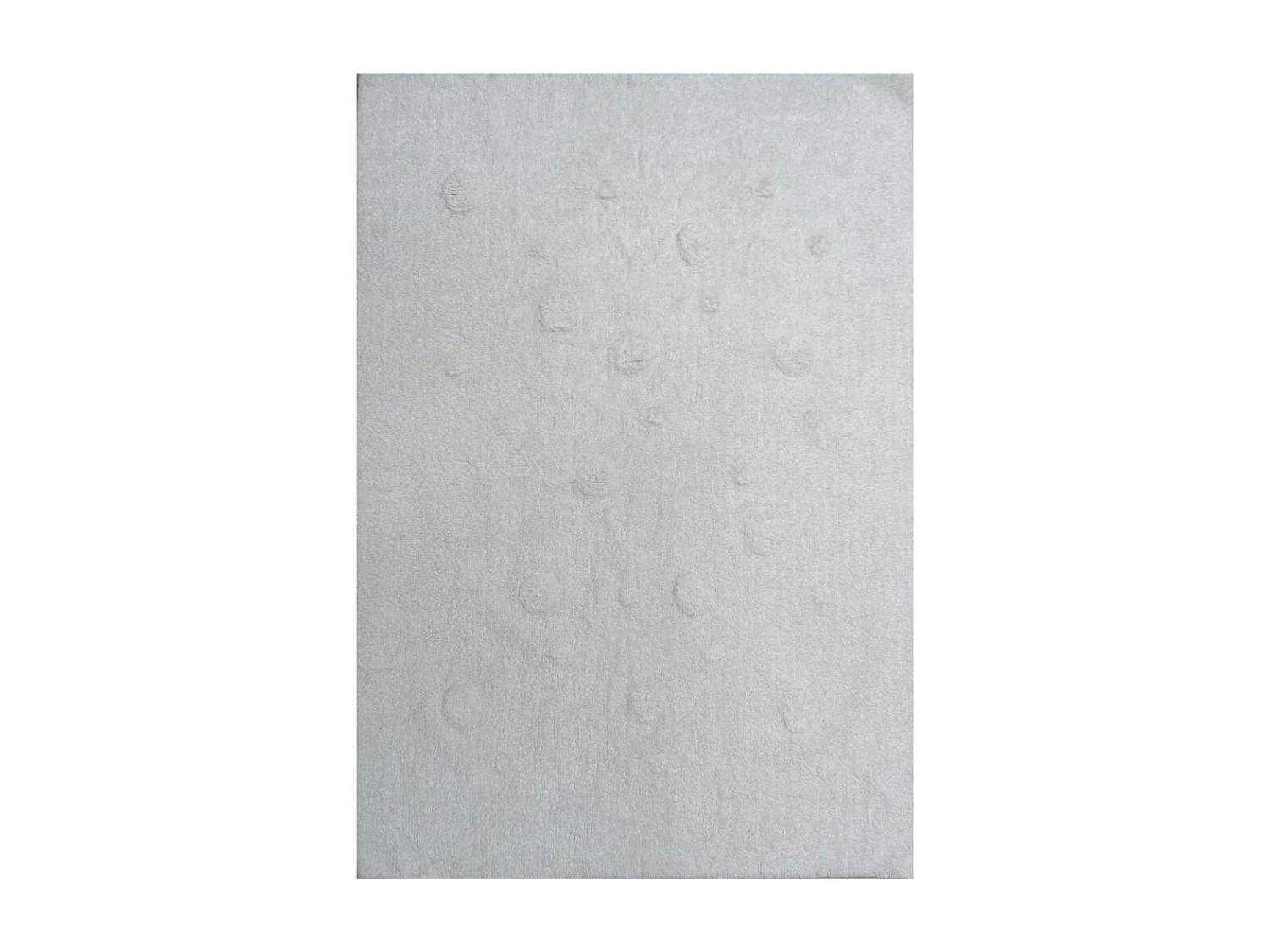 Tapis enfant 90x160 rectangle fait main en coton blanc CORONDA