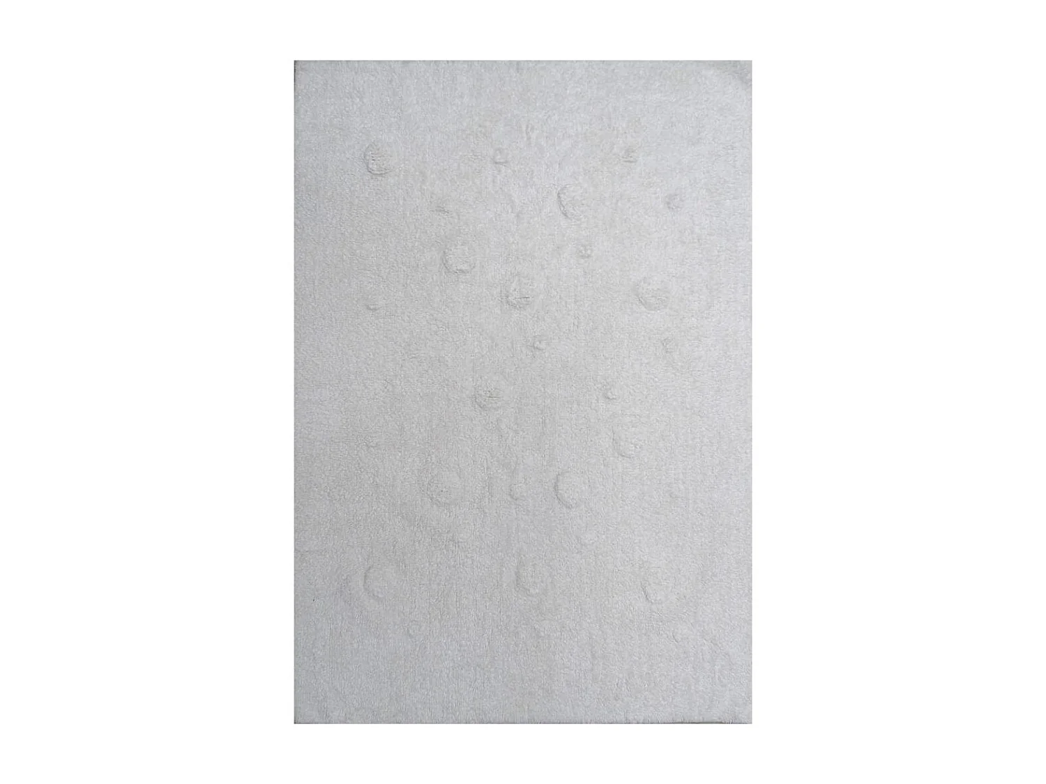 Tapis enfant 90x160 rectangle fait main en coton blanc CORONDA