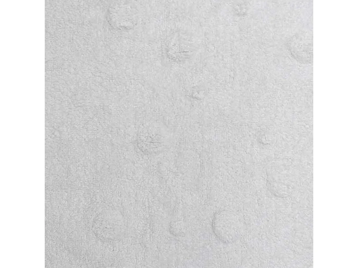 Tapis enfant 90x160 rectangle fait main en coton blanc CORONDA
