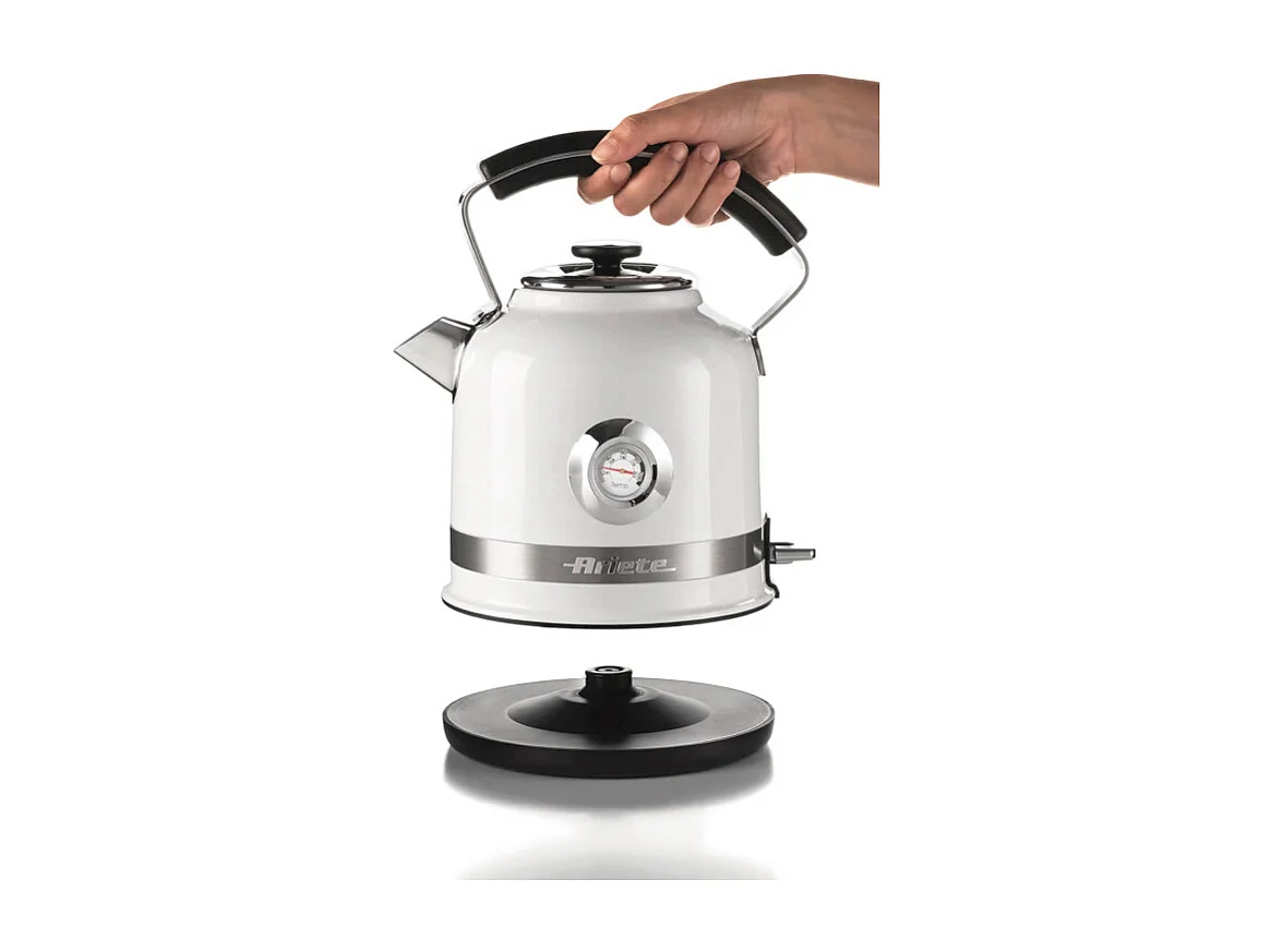 Bollitore Elettrico 2000W - Capacità 1,7L - 360° Cordless - Termometro - Bianco